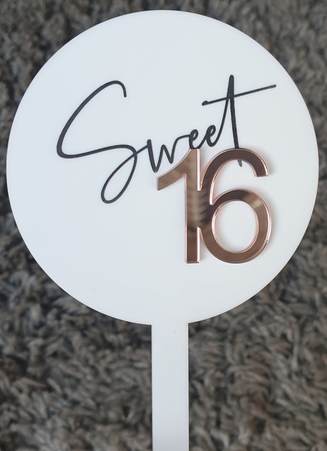 Sweet 16 Cake Topper