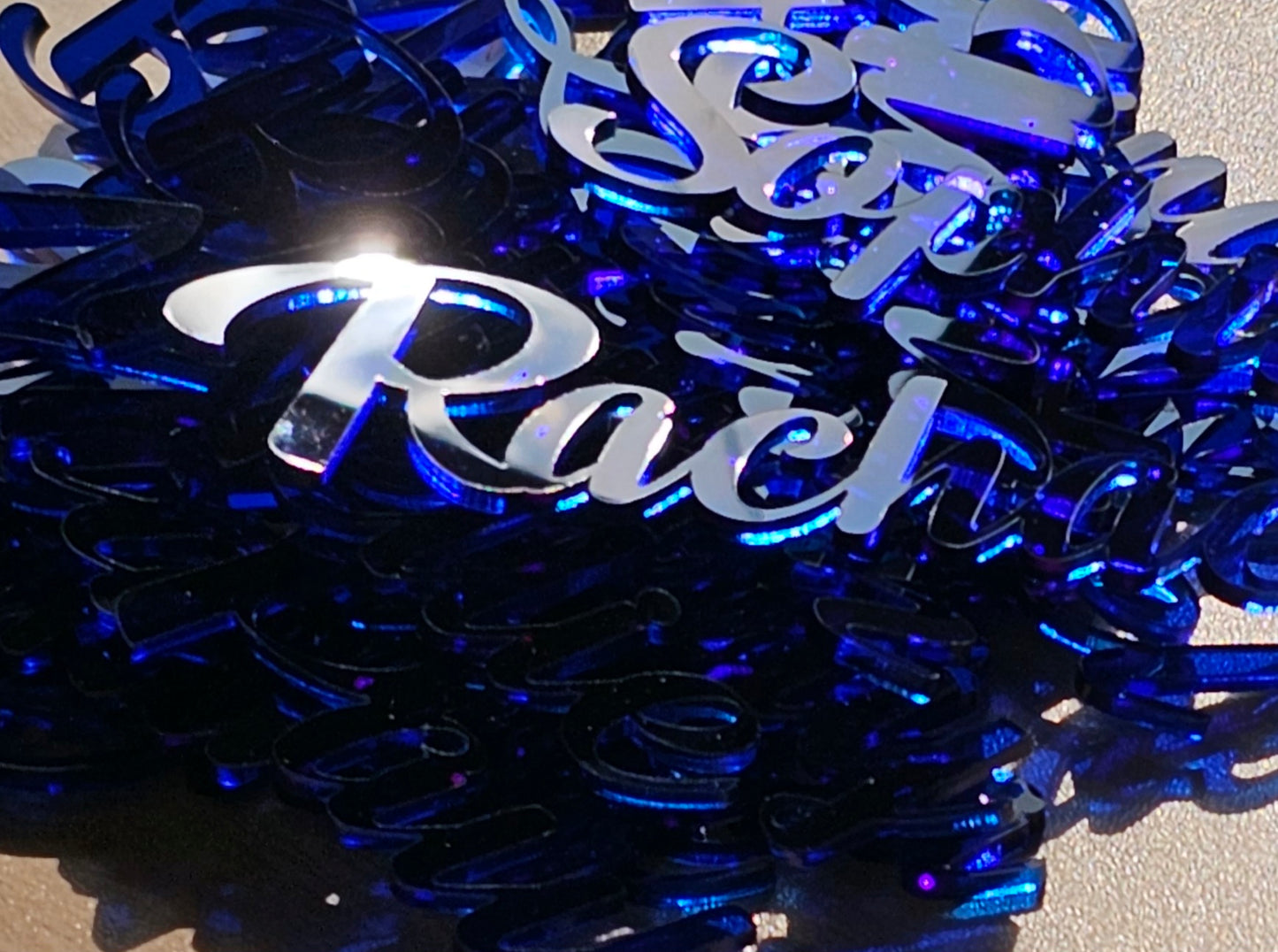 Acrylic Name Places - Font Style 1
