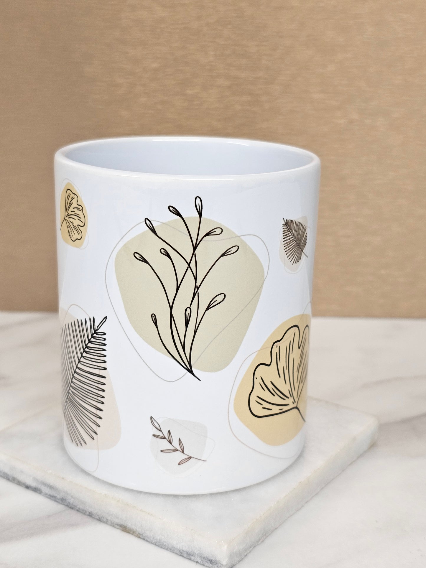 Minimalist Botanical Line Art Mug