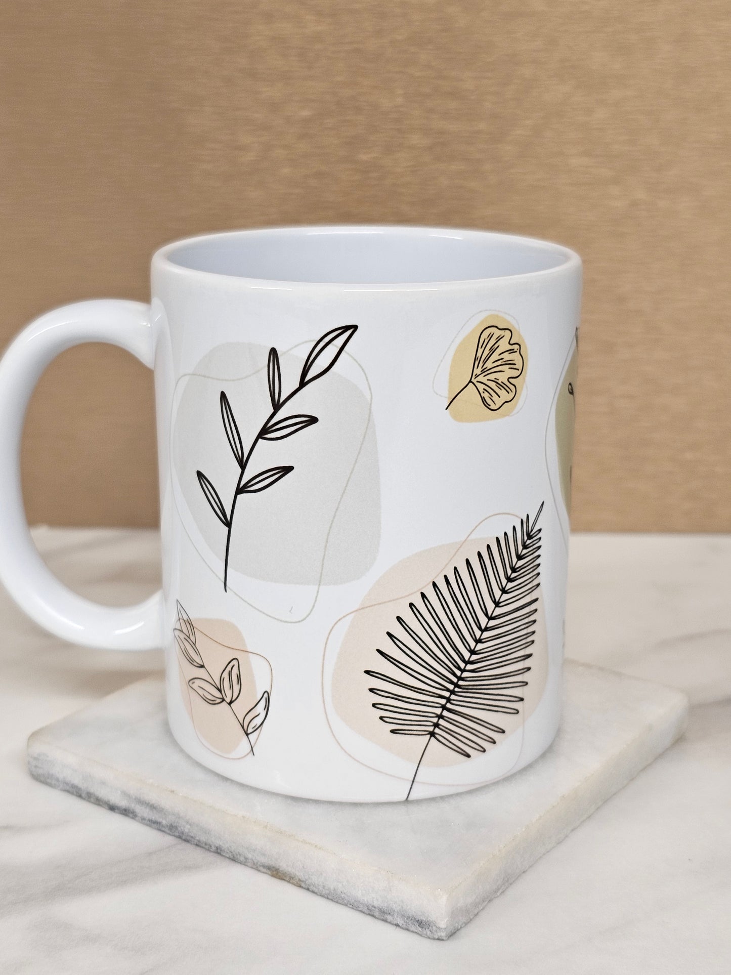 Minimalist Botanical Line Art Mug