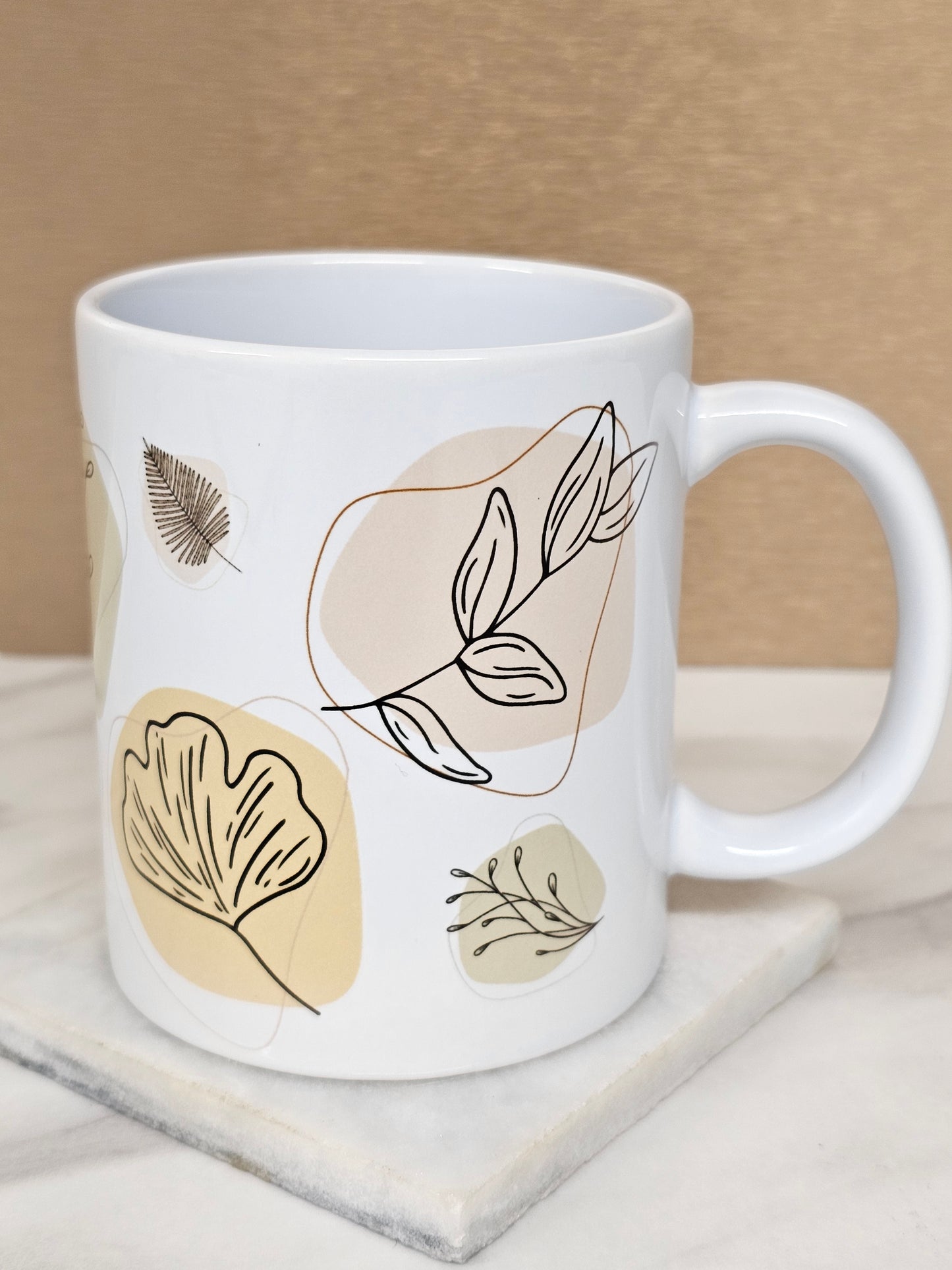 Minimalist Botanical Line Art Mug