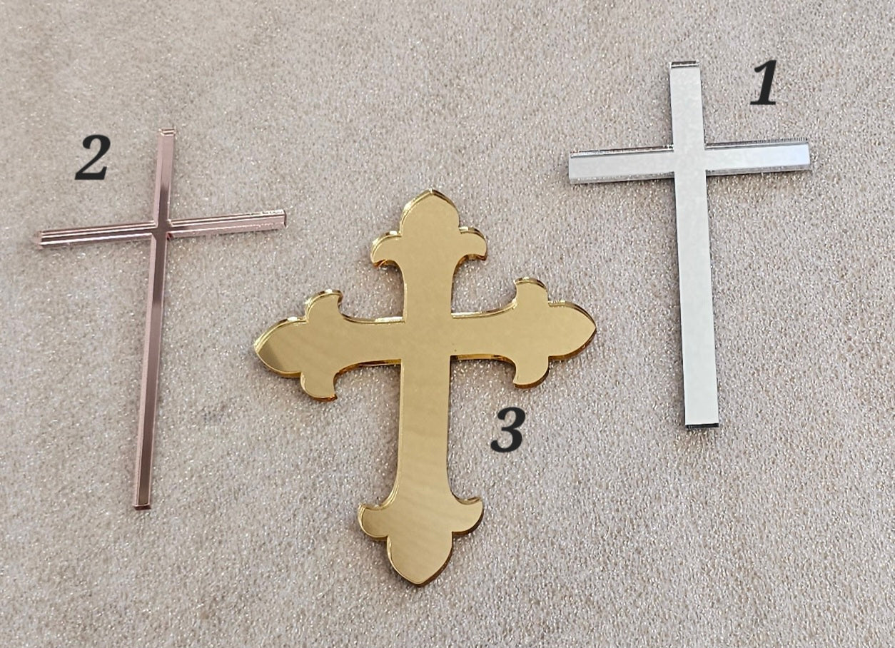 Acrylic cross charm