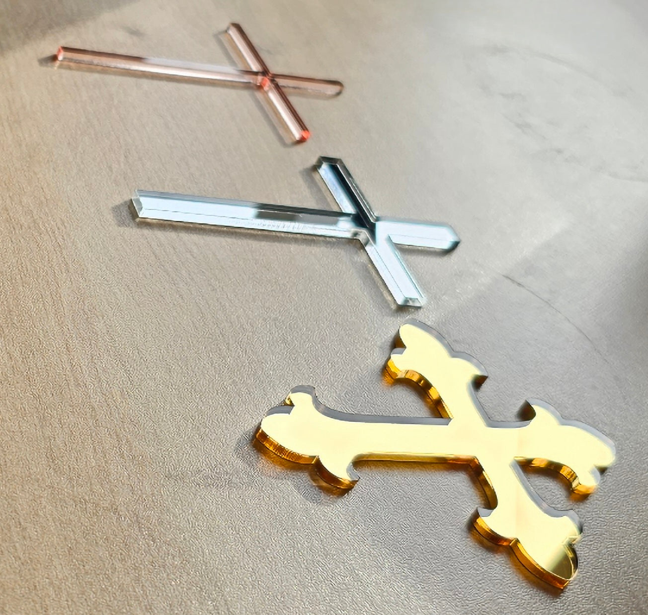 Acrylic cross charm