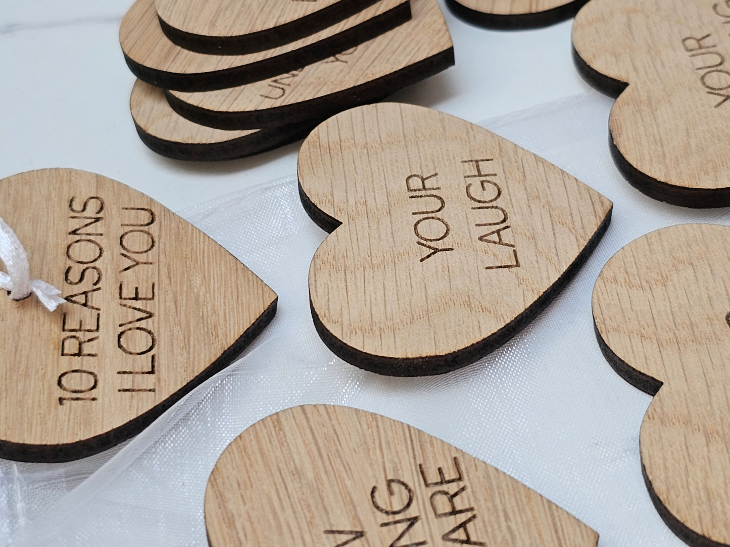 10 Reasons I Love You - Wooden Hearts set