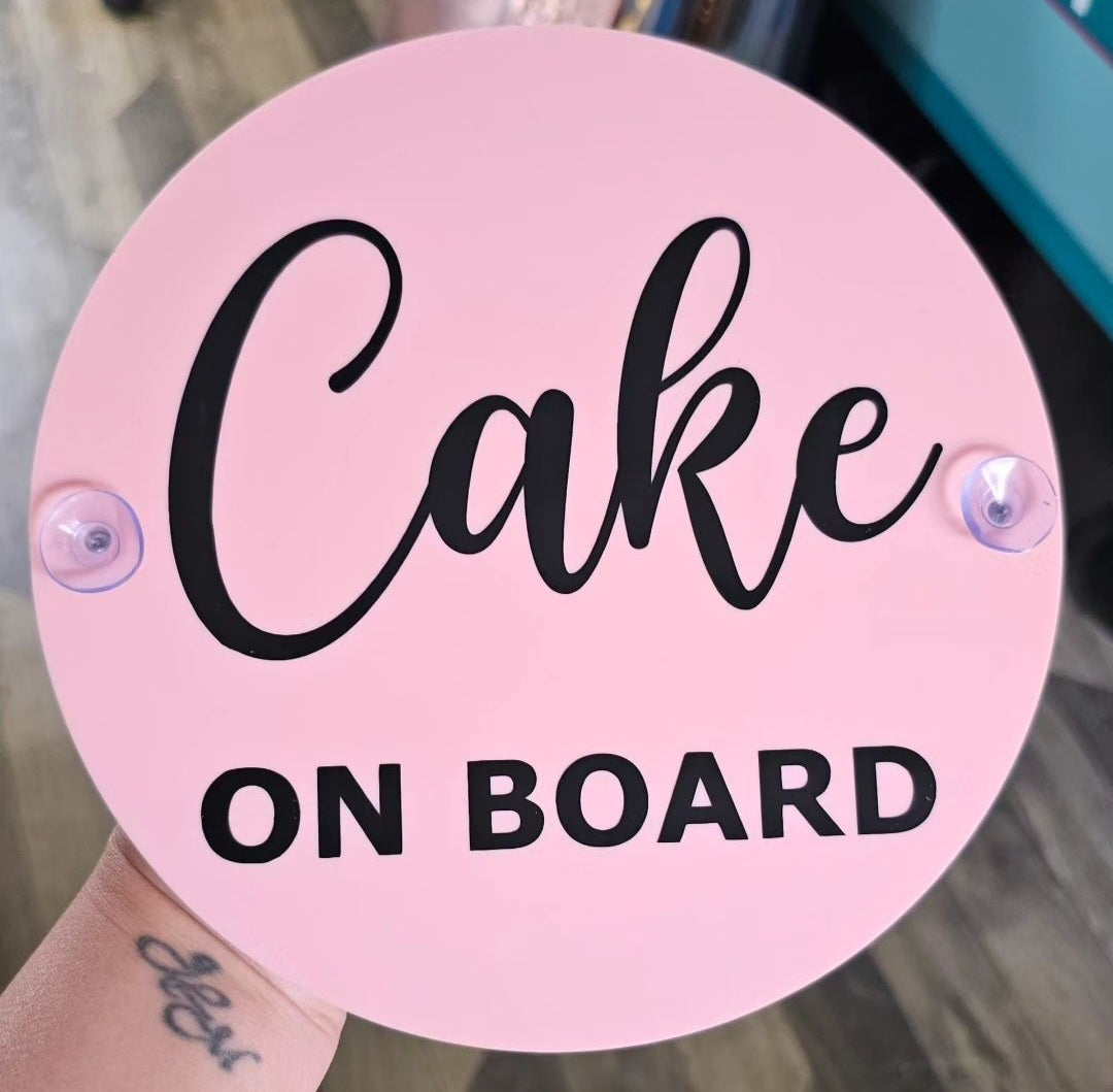 Wedding Cake On Board Sign