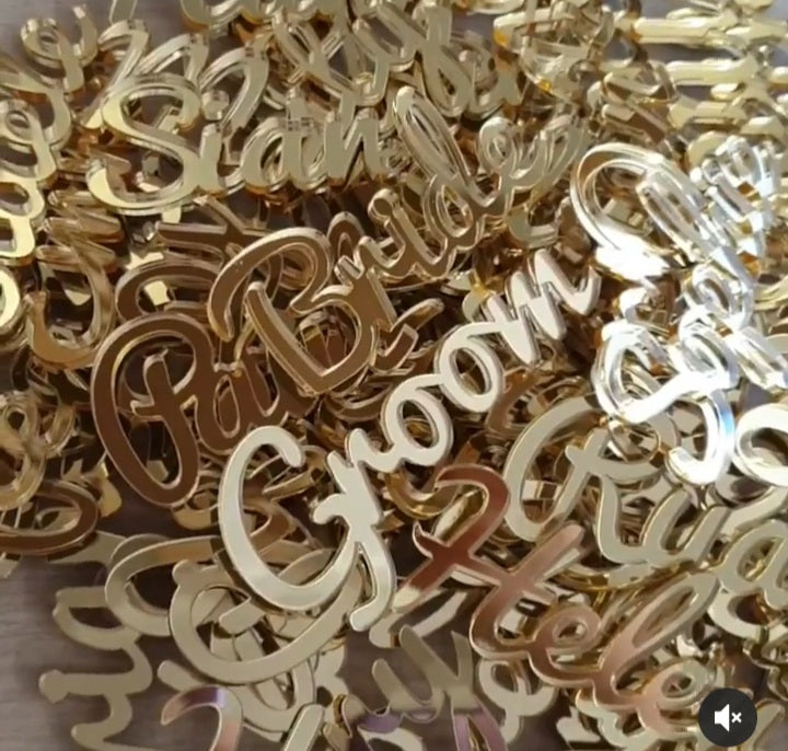Acrylic Name Places - Font Style 2