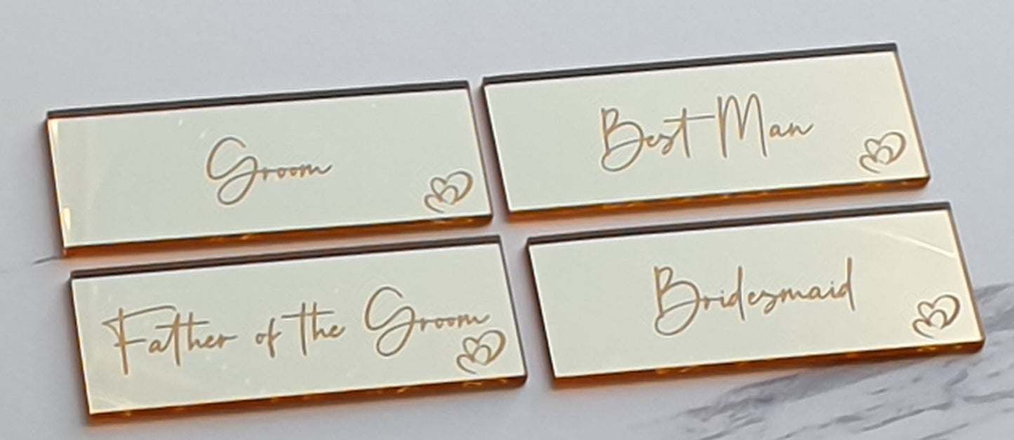 Rectangle Name Place With Small Hearts