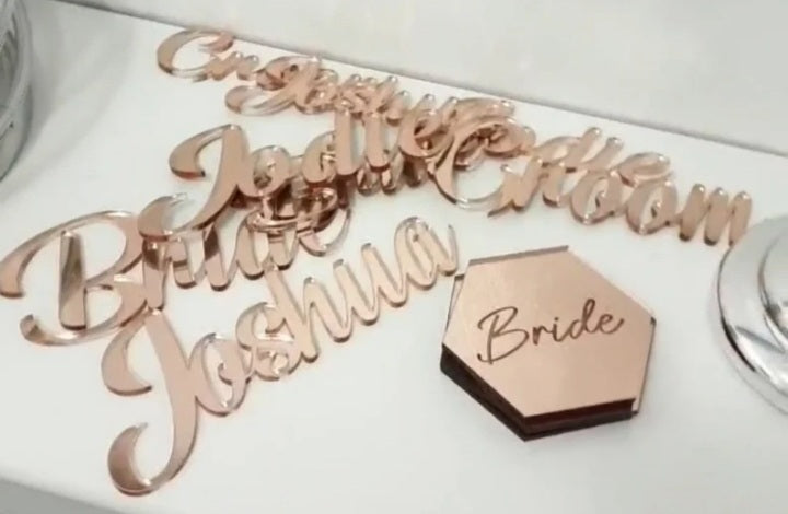 Acrylic Name Places - Font Style 1