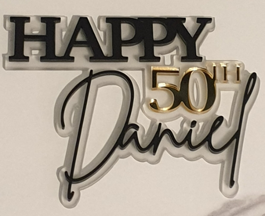 Double Layered Birthday Cake Topper