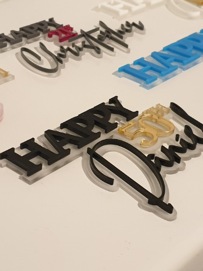 Double Layered Birthday Cake Topper