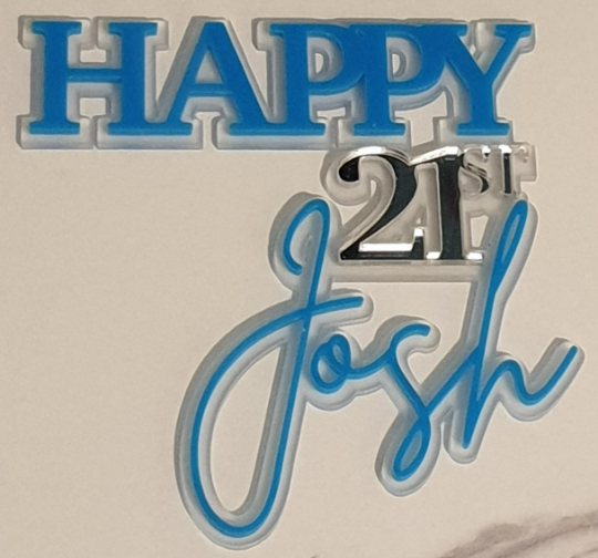 Double Layered Birthday Cake Topper