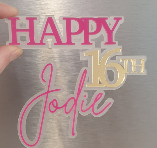 Double Layered Birthday Cake Topper