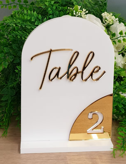 Luxury Arch Acrylic Table Number
