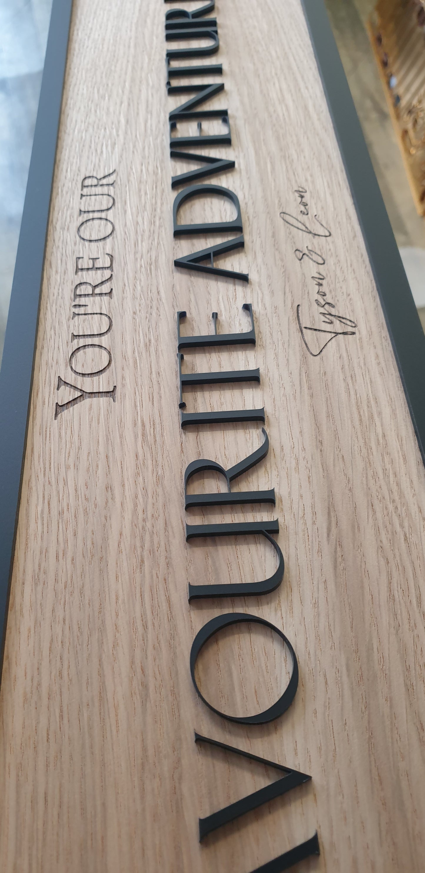 Wooden Adventure Sign