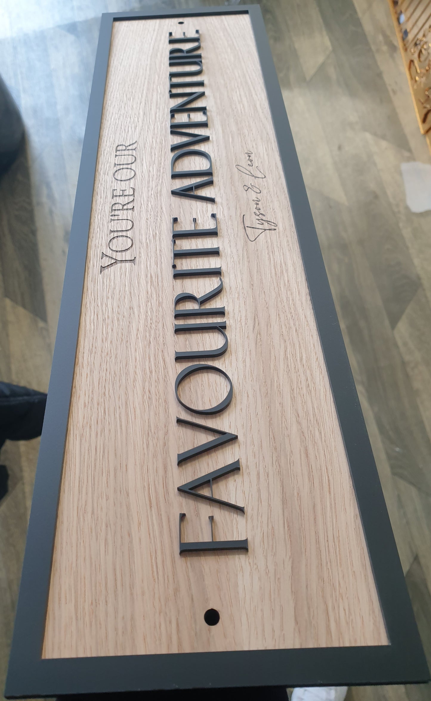 Wooden Adventure Sign
