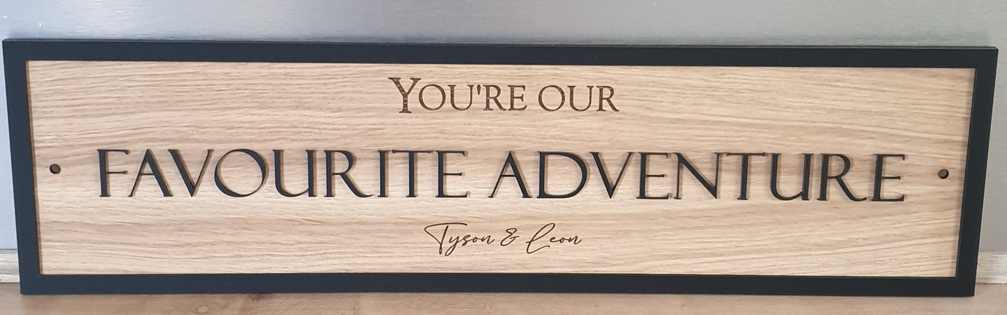 Wooden Adventure Sign