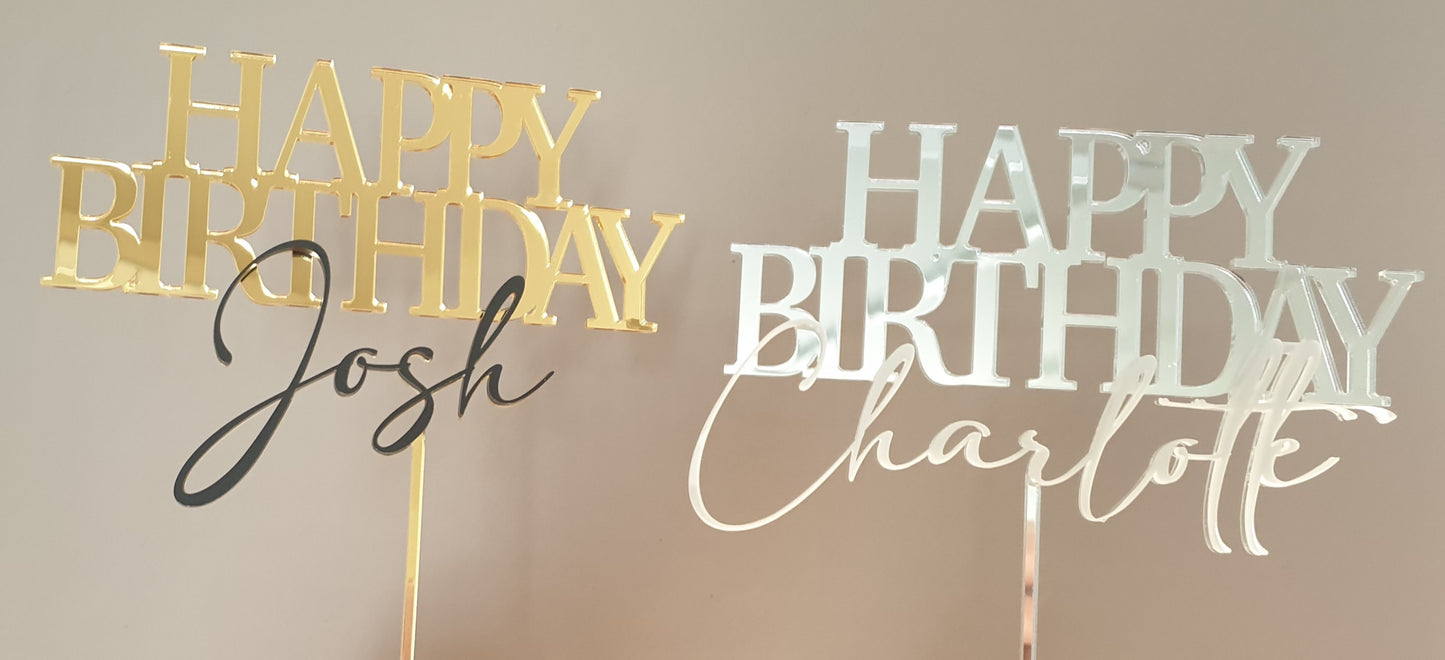 Happy Birthday Cake Topper
