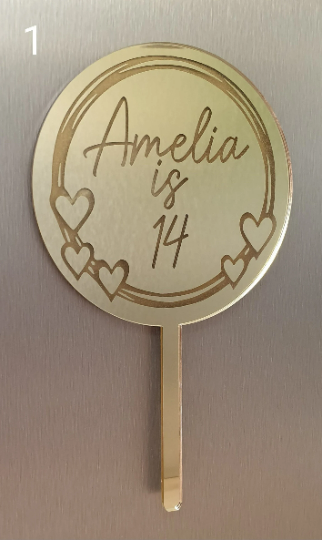 Personalised Round Cake Paddle