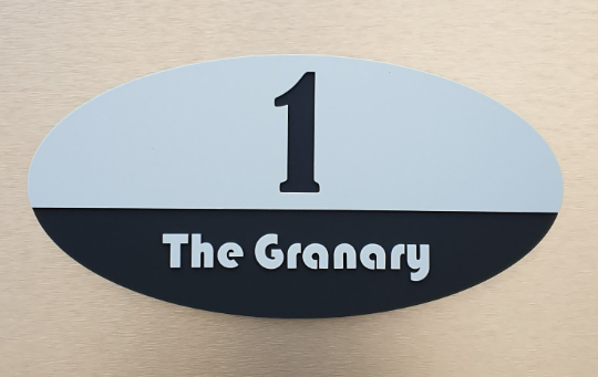 Oval House Sign