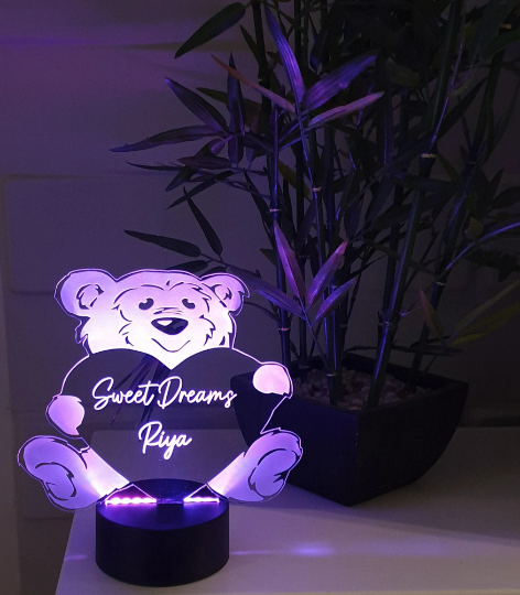 Sweet Dreams Teddy Night LED Sign