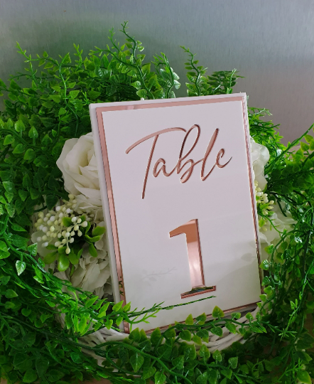Elegant Acrylic Table Numbers