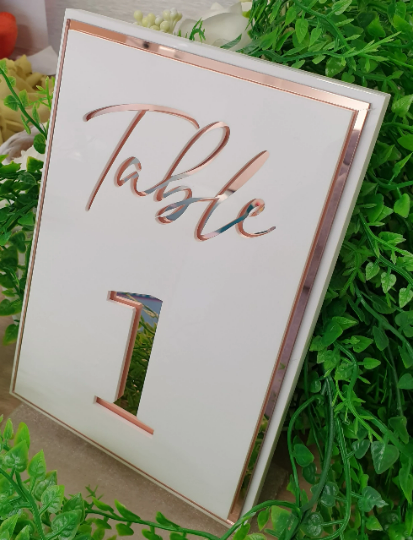 Elegant Acrylic Table Numbers