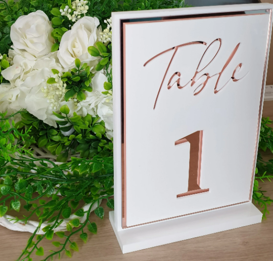 Elegant Acrylic Table Numbers