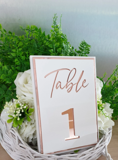 Elegant Acrylic Table Numbers