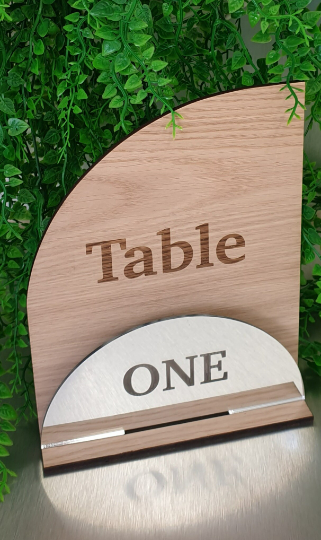 Wooden Arched Table Number