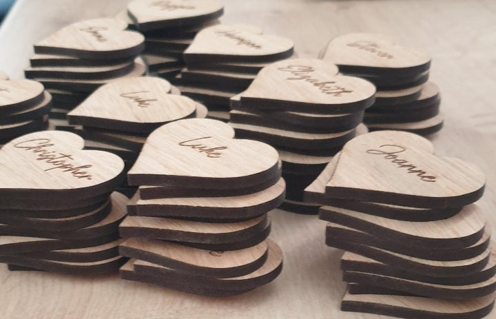 Wooden Heart Name Places