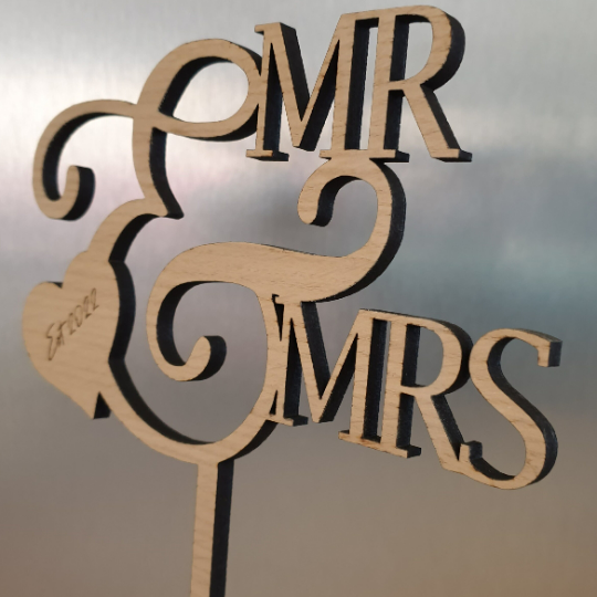 Wooden Mr & Mrs Topper