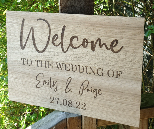 Wooden Welcome Sign