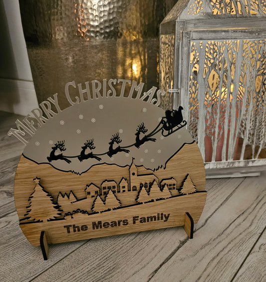 Personalised Wooden Christmas Sign