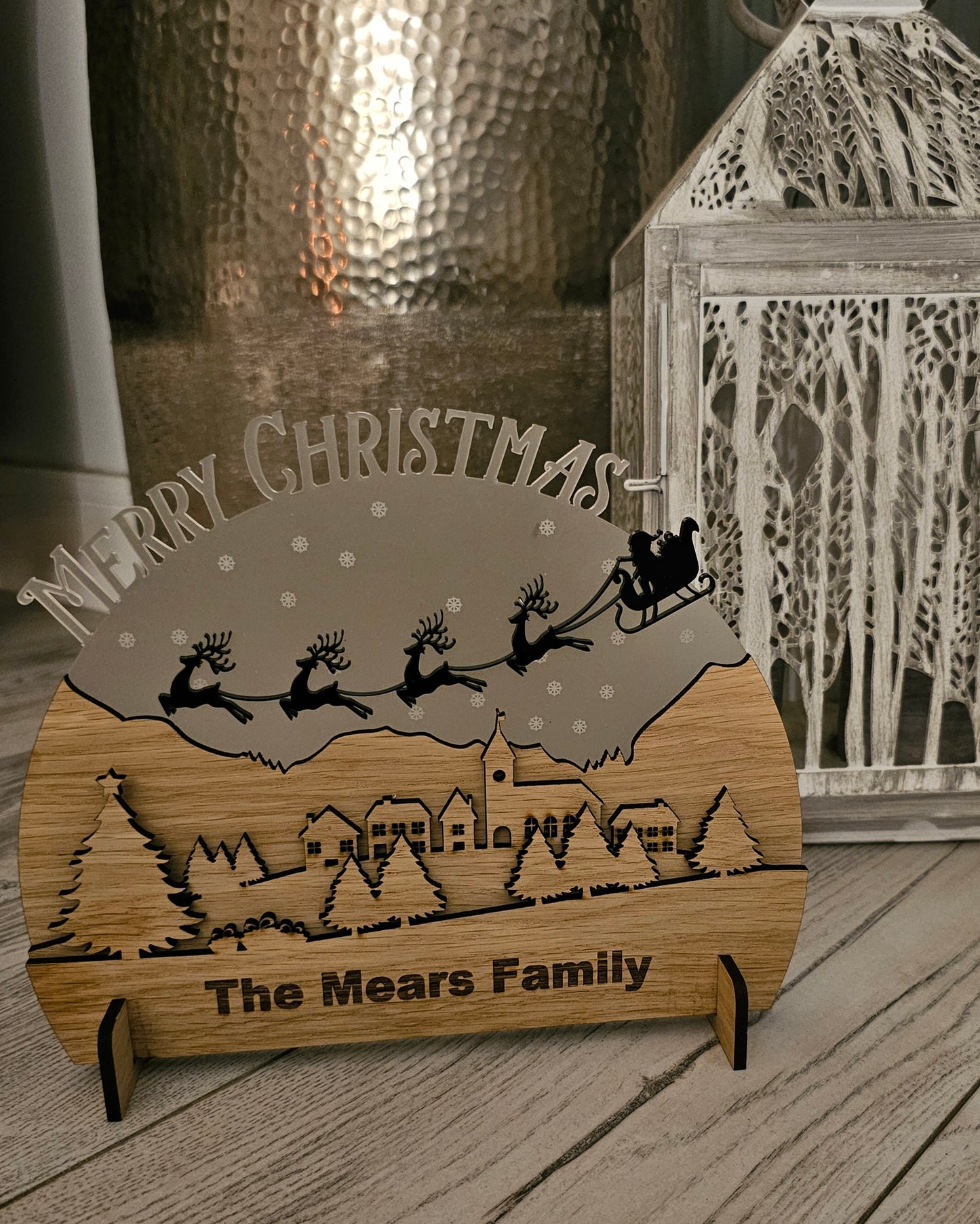 Personalised Wooden Christmas Sign