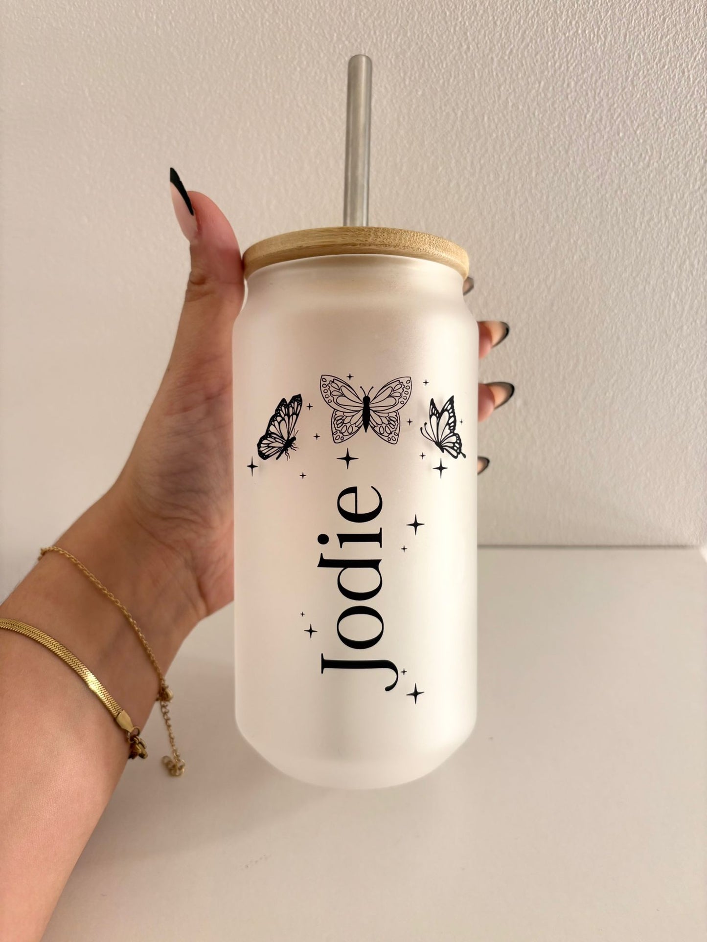 Personalised Frosted Glass Tumbler