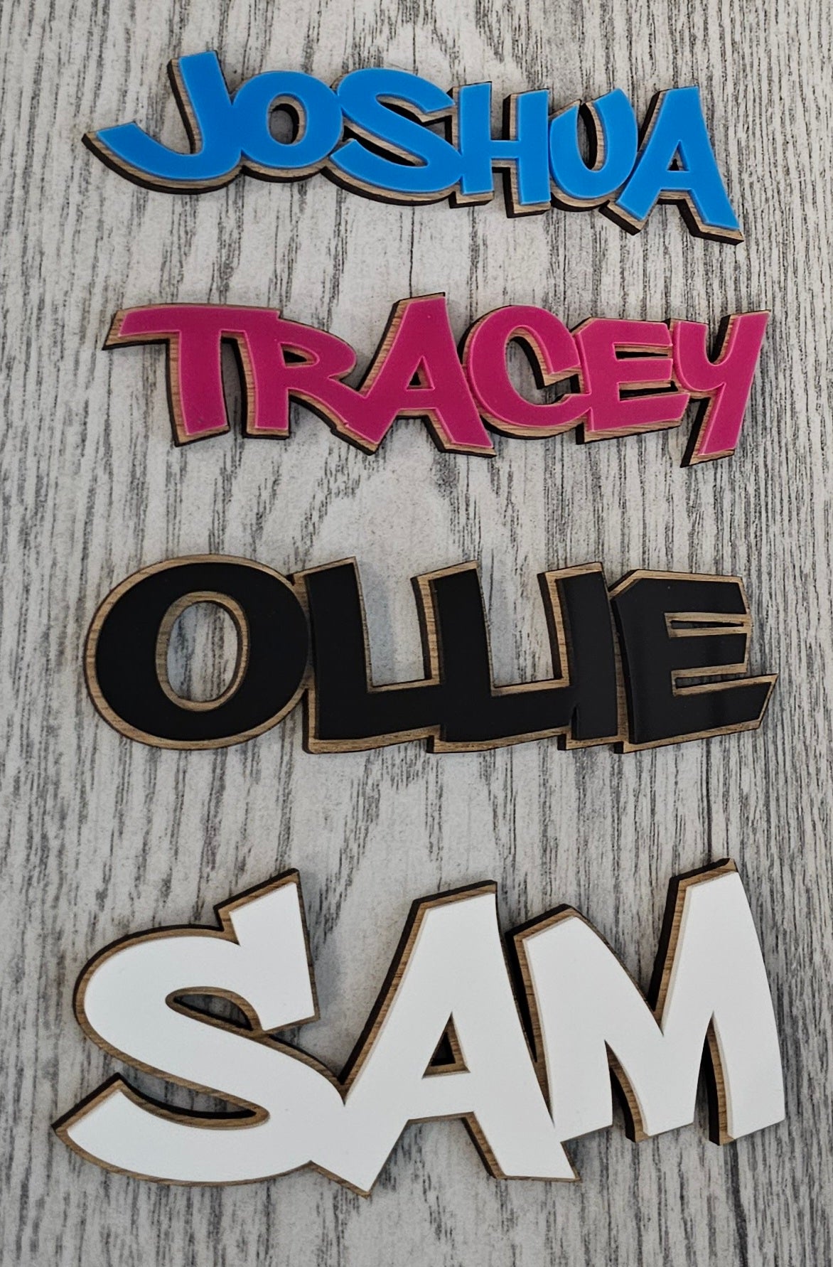 Double Layered Name Charms