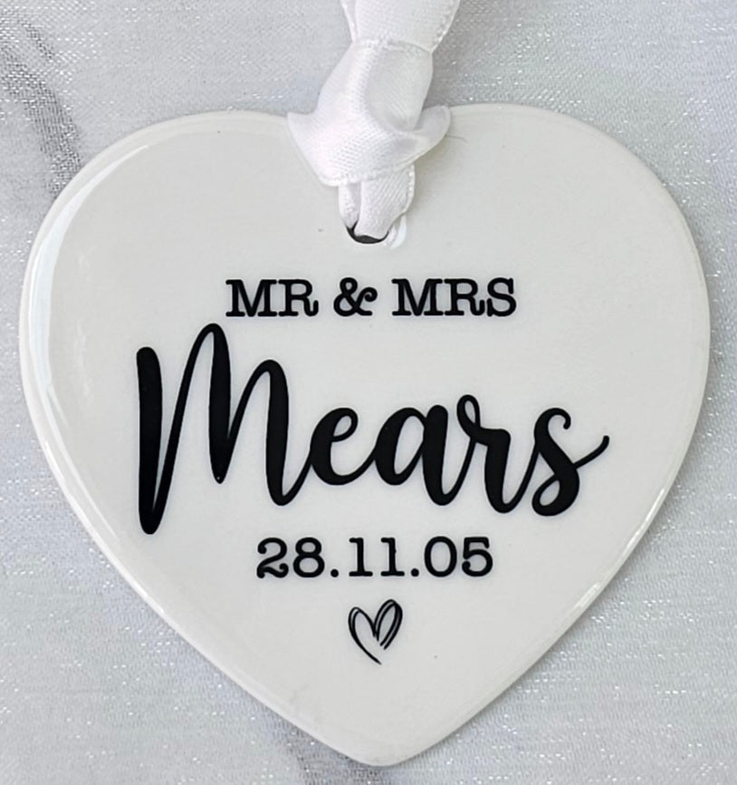 Ceramic Wedding Gift Tag