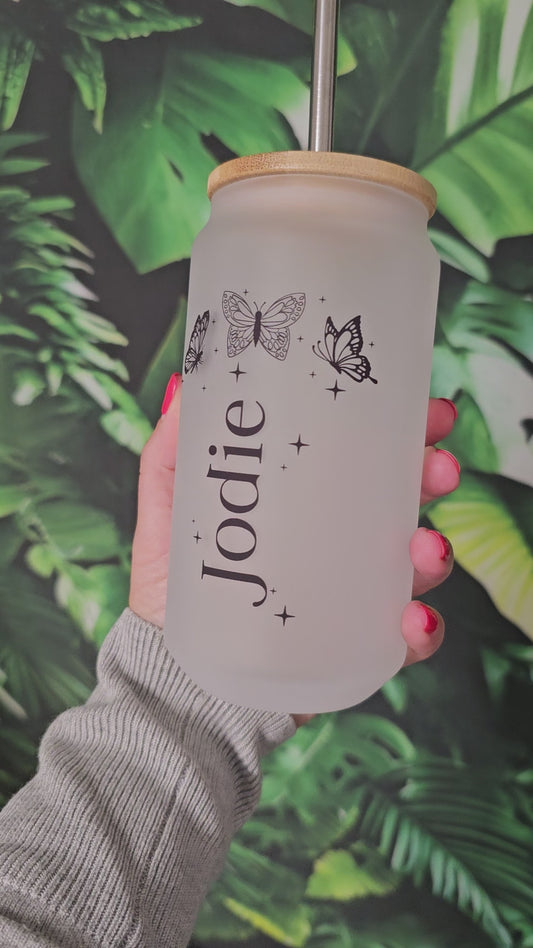 Personalised Frosted Glass Tumbler