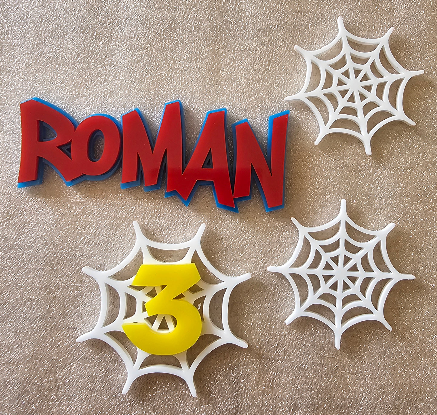 Spiderman Themed Cake Charms