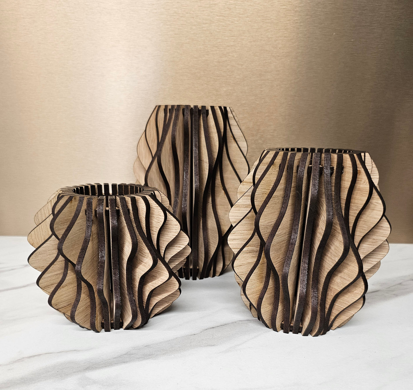 Modern Oak Veneer Decorative Ornaments