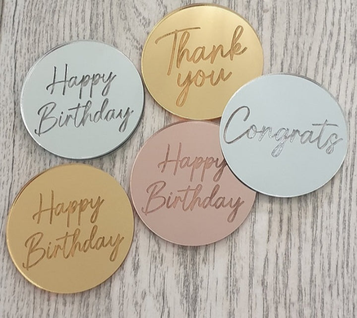 Personalised Cake Discs/Gift Tag