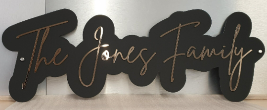 3D Family Name Sign