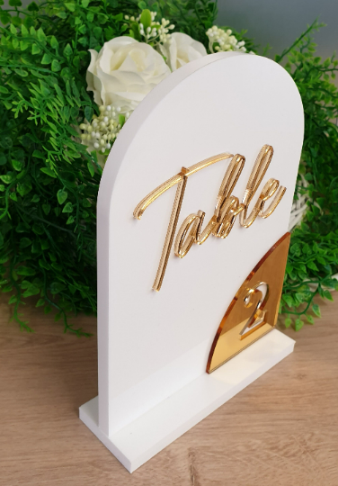 Luxury Arch Acrylic Table Number