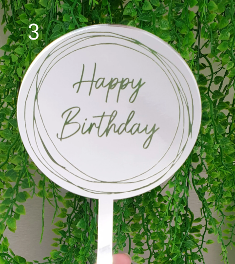 Personalised Round Cake Paddle – The Wood Grove Design