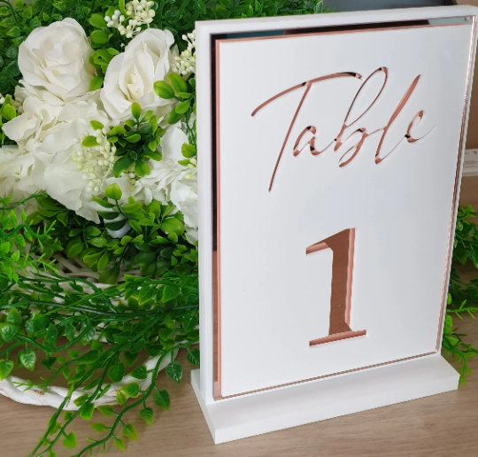 Elegant Acrylic  Table Numbers