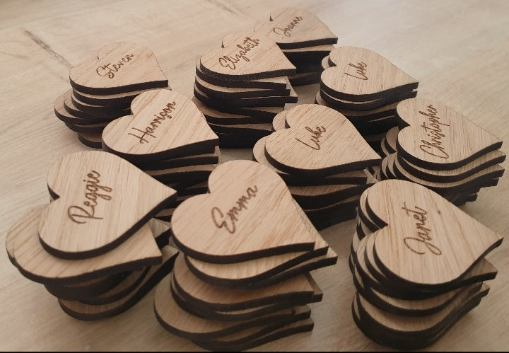 Wooden Heart Name Places
